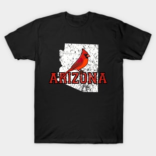 Vintage Arizona State Map Retro Football At Sunday Gameday T-Shirt